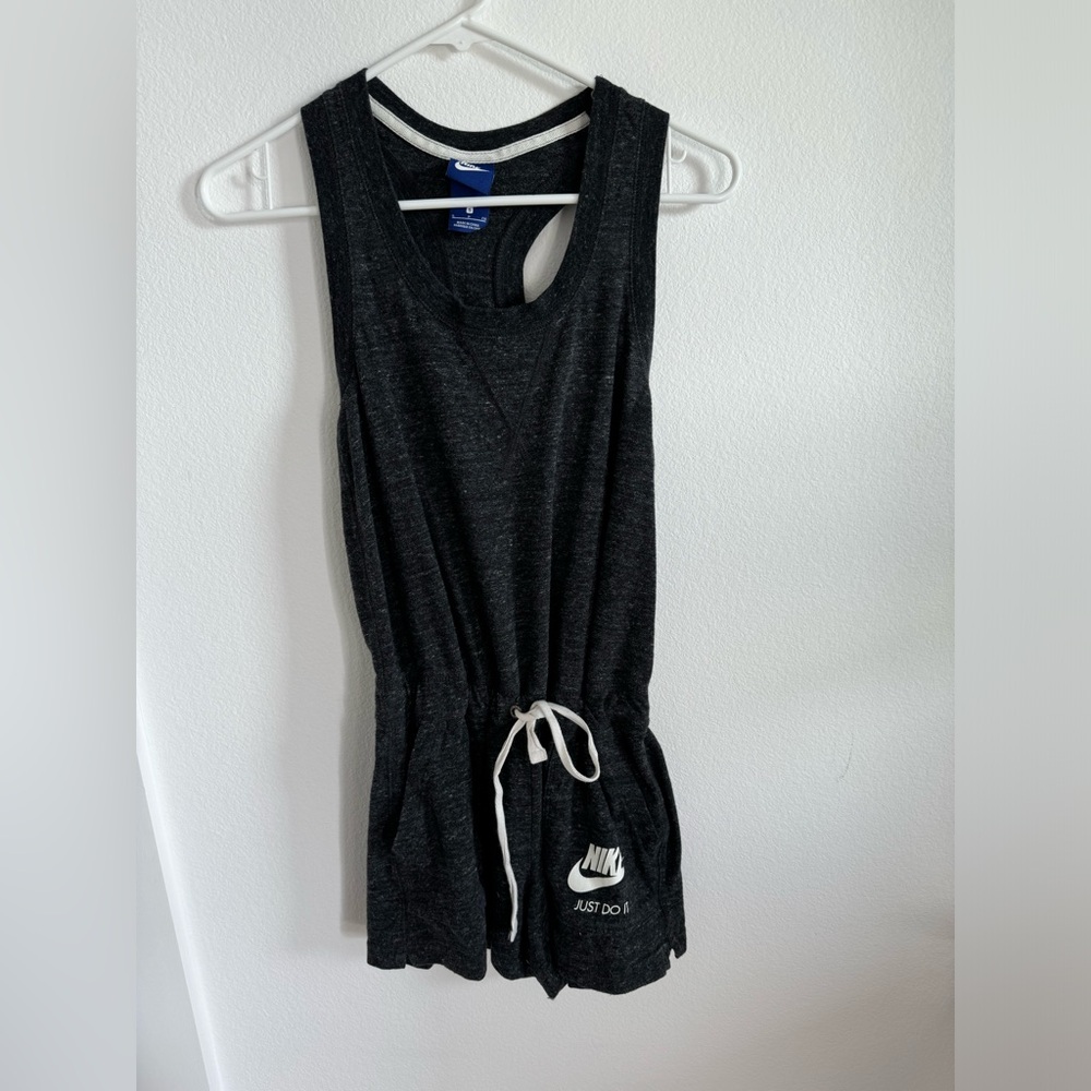 Nike heathered grey romper Small